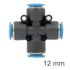 Pu Hose Fitting 4 Way Connector 12mm